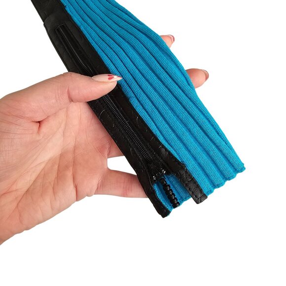 Jamie Sadock Blue Ribbed Long Sleeve Zip Top Sz XS - Picture 4 of 9